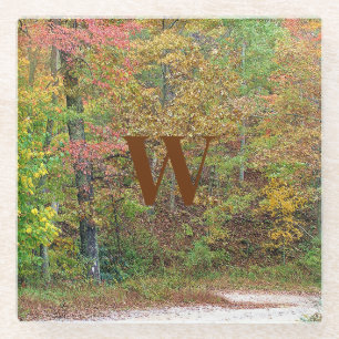 Dessous-de-verre En Verre Vibrant L'Automne Quitte Mountain Road