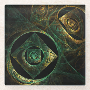 Dessous-de-verre En Verre Vibrations magiques Art Abstrait