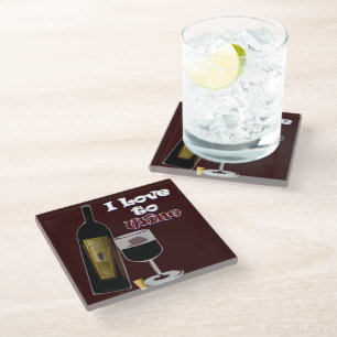 Dessous-de-verre En Verre Vin Humour Verre Bouteille Barware