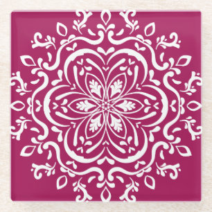 Dessous-de-verre En Verre Vin Mandala