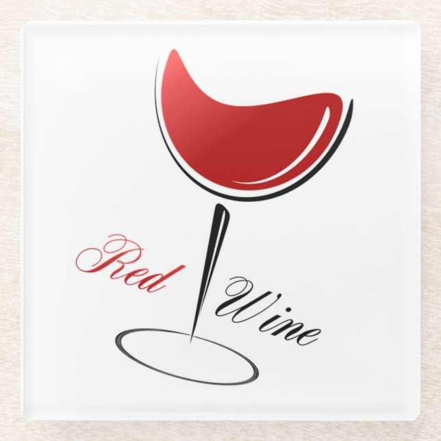 Dessous-de-verre En Verre Vin rouge (Devant)