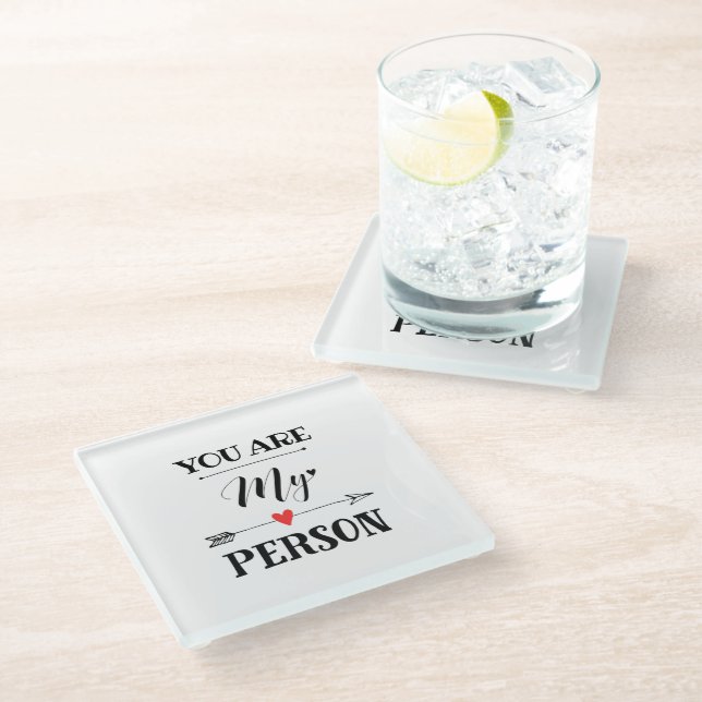 Dessous-de-verre En Verre Vous êtes ma personne (Incliné)