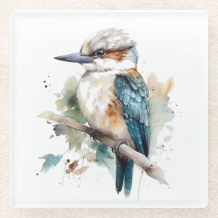 Dessous-de-verre En Verre Vrai bleu Kookaburra