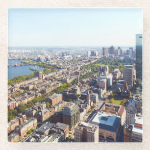 Dessous-de-verre En Verre Vue aérienne de Boston