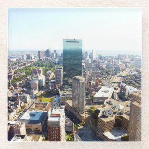 Dessous-de-verre En Verre Vue aérienne de Boston 2