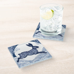 Dessous-de-verre En Verre Whispers of Magical Hare