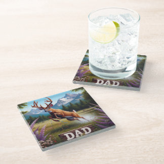Dessous-de-verre En Verre Whitetail Buck Deer Papa