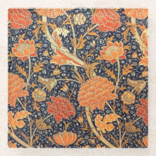 Dessous-de-verre En Verre William Morris Cray Floral Art Nouveau Motif