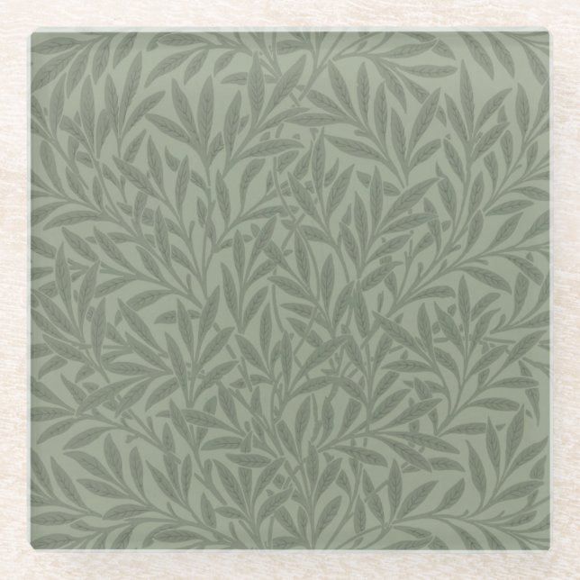 Dessous-de-verre En Verre William Morris Willow Flower Classic (Devant)