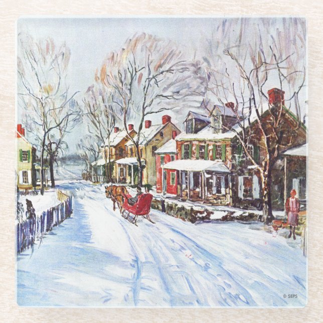 Dessous-de-verre En Verre Winter Wonderland (Devant)
