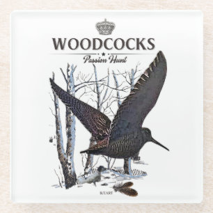 Dessous-de-verre En Verre Woodcocks - Chasse à la passion
