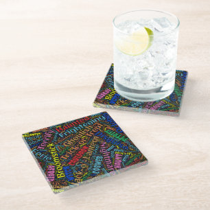Dessous-de-verre En Verre Wordy Halloween