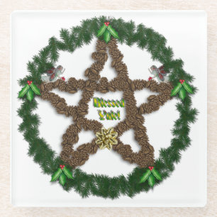 Dessous-de-verre En Verre Yuletide Pentacle