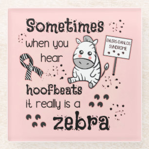 Dessous-de-verre En Verre Zebra awareness