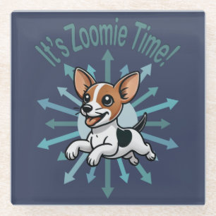 Dessous-de-verre En Verre Zoomie Time Rat Terrier