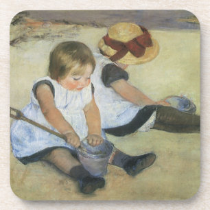 Dessous-de-verre Enfants jouant sur la plage par Mary Cassatt