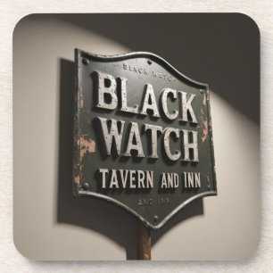Dessous-de-verre Enseigne en détresse Black Watch Inn
