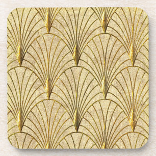 Dessous-de-verre Ensemble de 6 Gold Art Déco