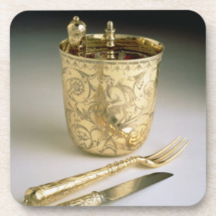 Dessous-de-verre Ensemble de déplacement d'un couteau, d'une