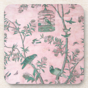 Dessous-de-verre Ensemble floral chinois vintage de dessous de