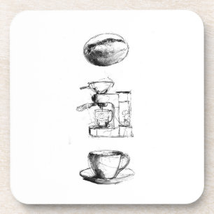 Dessous-de-verre Ensemble Lover Café