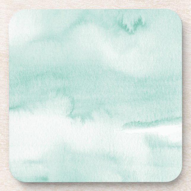 Dessous-de-verre Ensemble pour aquarelle vert en pastel de dessous (Devant)