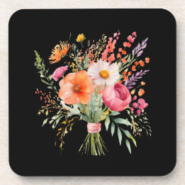 Dessous-de-verre Ensemble rustique charmant de 6 dans le style flor