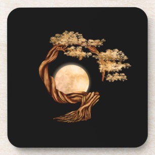 Dessous-de-verre Enso Zen Cercle Bonsai Arbre