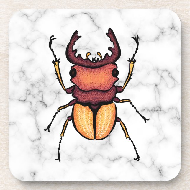 Dessous-de-verre Entomologie de l'art de l'insecte du scarabée (Devant)