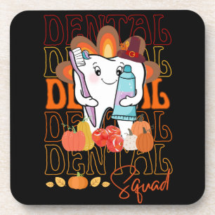 Dessous-de-verre Équipe dentaire de Thanksgiving Festive Dental Tea
