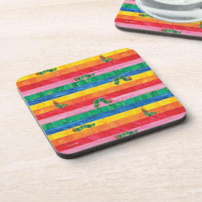 Dessous-de-verre Eric Carle | Caterpillar Rainbow Stripe Motif (Côté gauche)