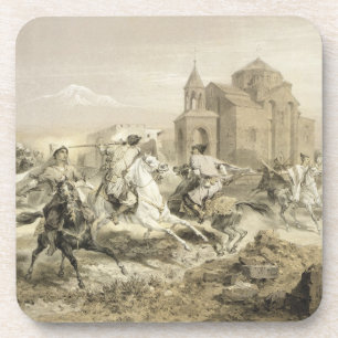 Dessous-de-verre Escarmouche des Persans et des Kurdes en Arménie,