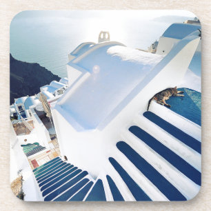 Dessous-de-verre Étapes de Santorini Oia, Grèce