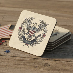 Dessous-de-verre États-Unis 250 Aigle patriotique motif héritage Cr