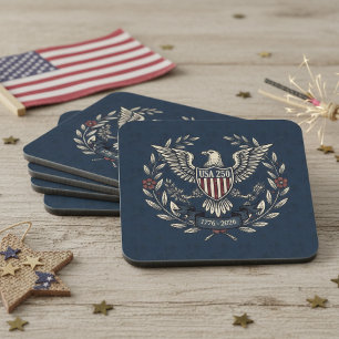 Dessous-de-verre États-Unis 250 Aigle patriotique motif héritage ma