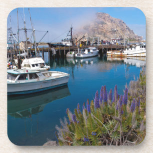 Dessous-de-verre États-Unis, Californie. Bateaux D'Accueil À Morro 