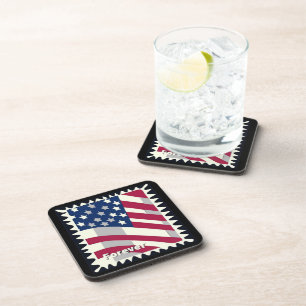 DESSOUS-DE-VERRE ÉTATS-UNIS D'AMÉRIQUE DRAPEAU FOREVER STAMP