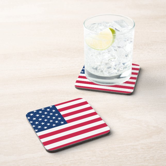 Dessous-de-verre États-Unis Drapeau Beverage Coaster États-Unis d'A (Côté Droit)