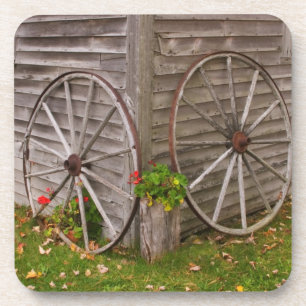 Dessous-de-verre États-Unis, Maine. Roues de chariot