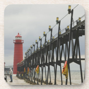 Dessous-de-verre États-Unis, Michigan, rive du lac Michigan, Grand