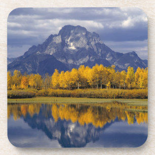 Dessous-de-verre États-Unis, Wyoming, Grand Teton NP. Contre les