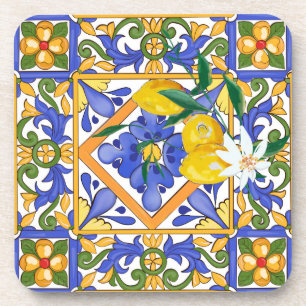 Dessous-de-verre été, agrumes, sicilienne, style méditerranéen, cit