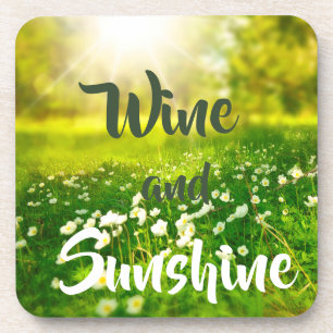 Dessous-de-verre Été Sunshine Pique-nique Vin Fun