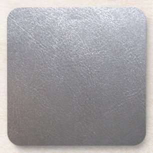 Dessous-de-verre Étincelle de gris ARGENTÉ : Finition simili cuir