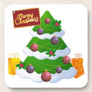 Dessous-de-verre Étiquette de sapin de Noël décoré Sac de courses D