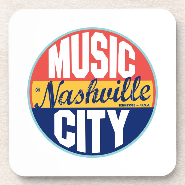 Dessous-de-verre Étiquette vintage de Nashville (Devant)