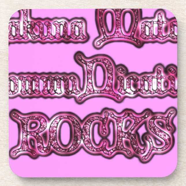 Dessous-de-verre Événements spéciaux Occasion Rose Hakuna Matata (Devant)