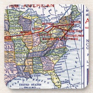 DESSOUS-DE-VERRE EXPÉDITION D'AMERICAN EXPRESS