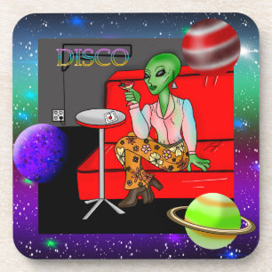 Dessous-de-verre Extraterrestre rétro des années 1970 dans Disco Lo