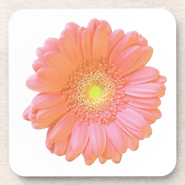 Dessous-de-verre Faisée de gerbera orange (Devant)